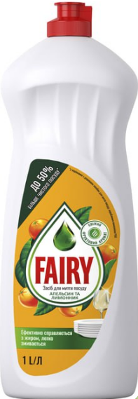 FAIRY Засіб для посуду Апельсин/Лимон 1л